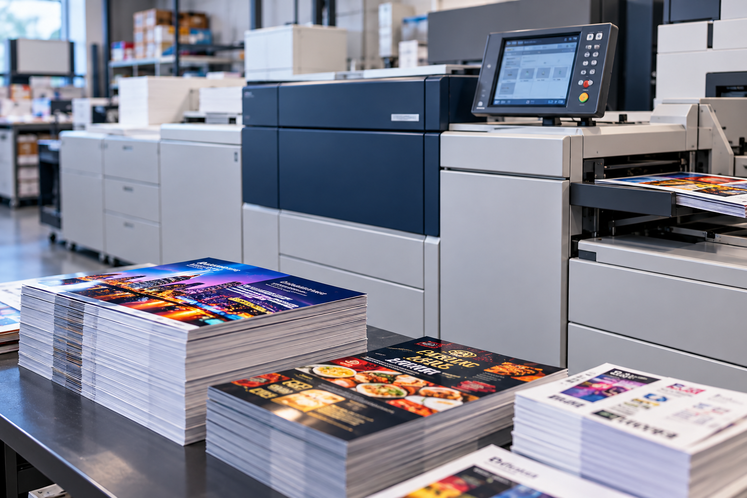 Modern commercial digital print production equipment