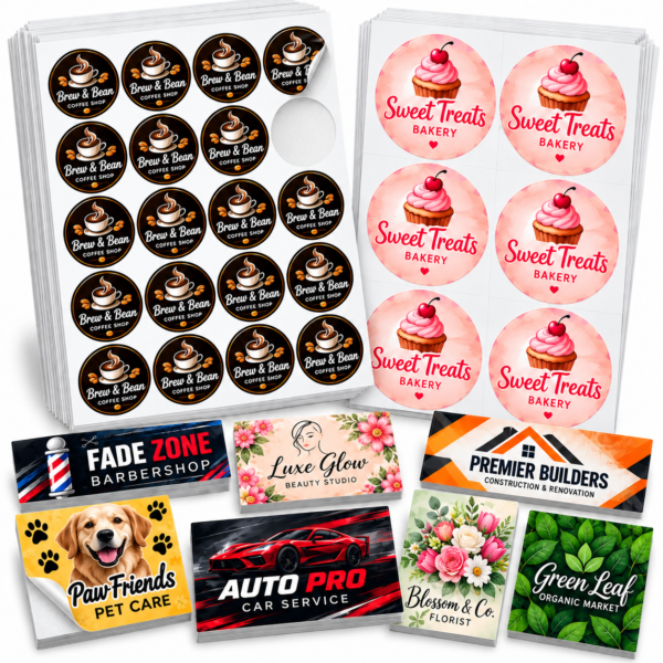 Custom printed stickers and product labels